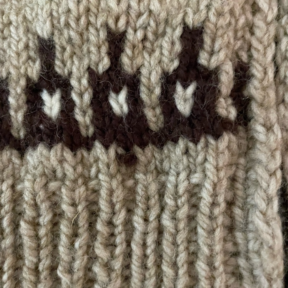 Vintage handmade Fair Isle zipper Cardigan Sweater size woman large, men’s med​ - Picture 8 of 9